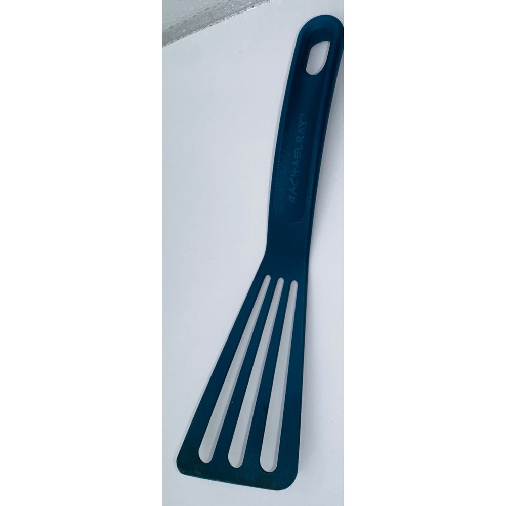 Rachael Ray Blue Nylon Slotted Turner Spatula Heat Resistant 400F 10 Inch